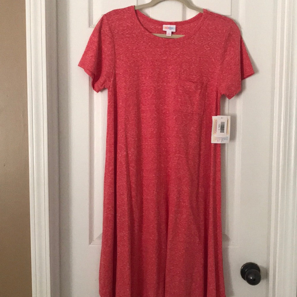 LuLaRoe Carly Cherry Red sz S super soft cotton